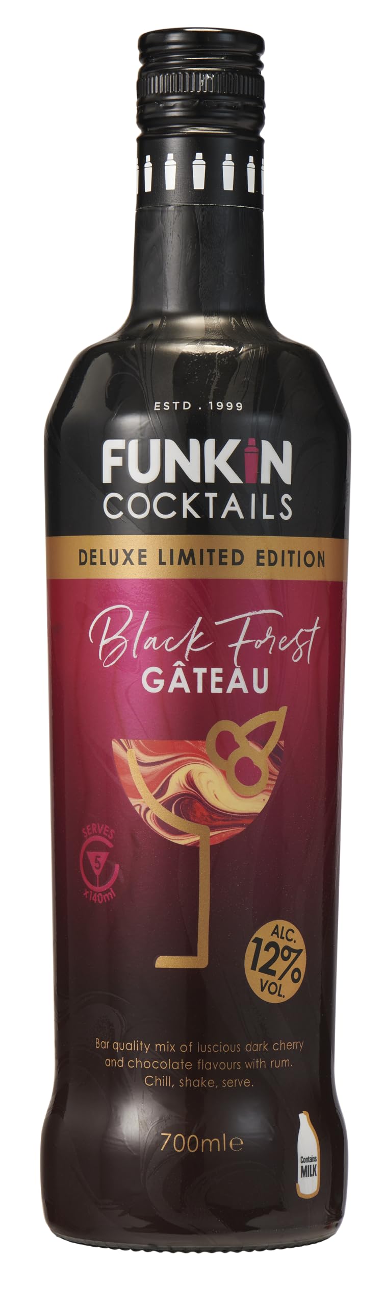 Funkin Cocktails Black Forest Gateau Ready to Drink Cocktail | 12% ABV | 700ml Bottle 2