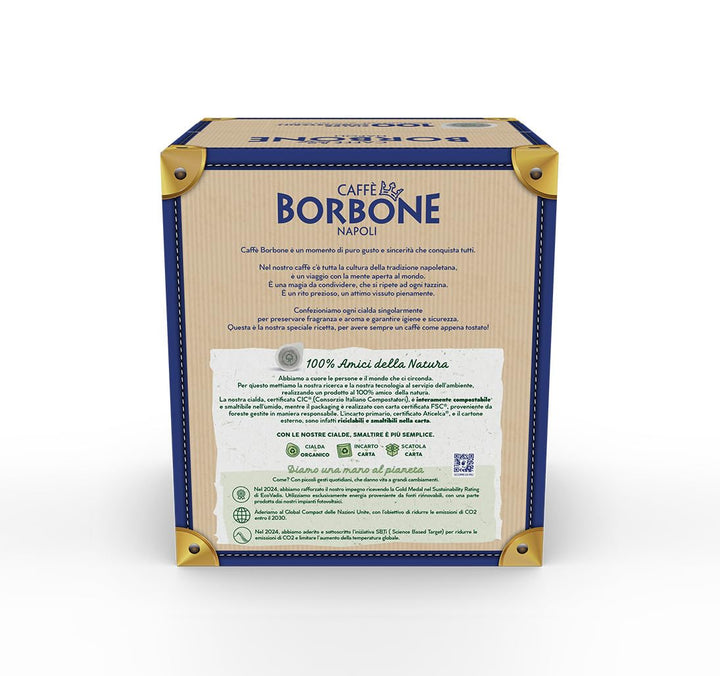 Caffè Borbone - Black Coffee Blend Compostable Pods (100 Pads, ESE 44 mm)