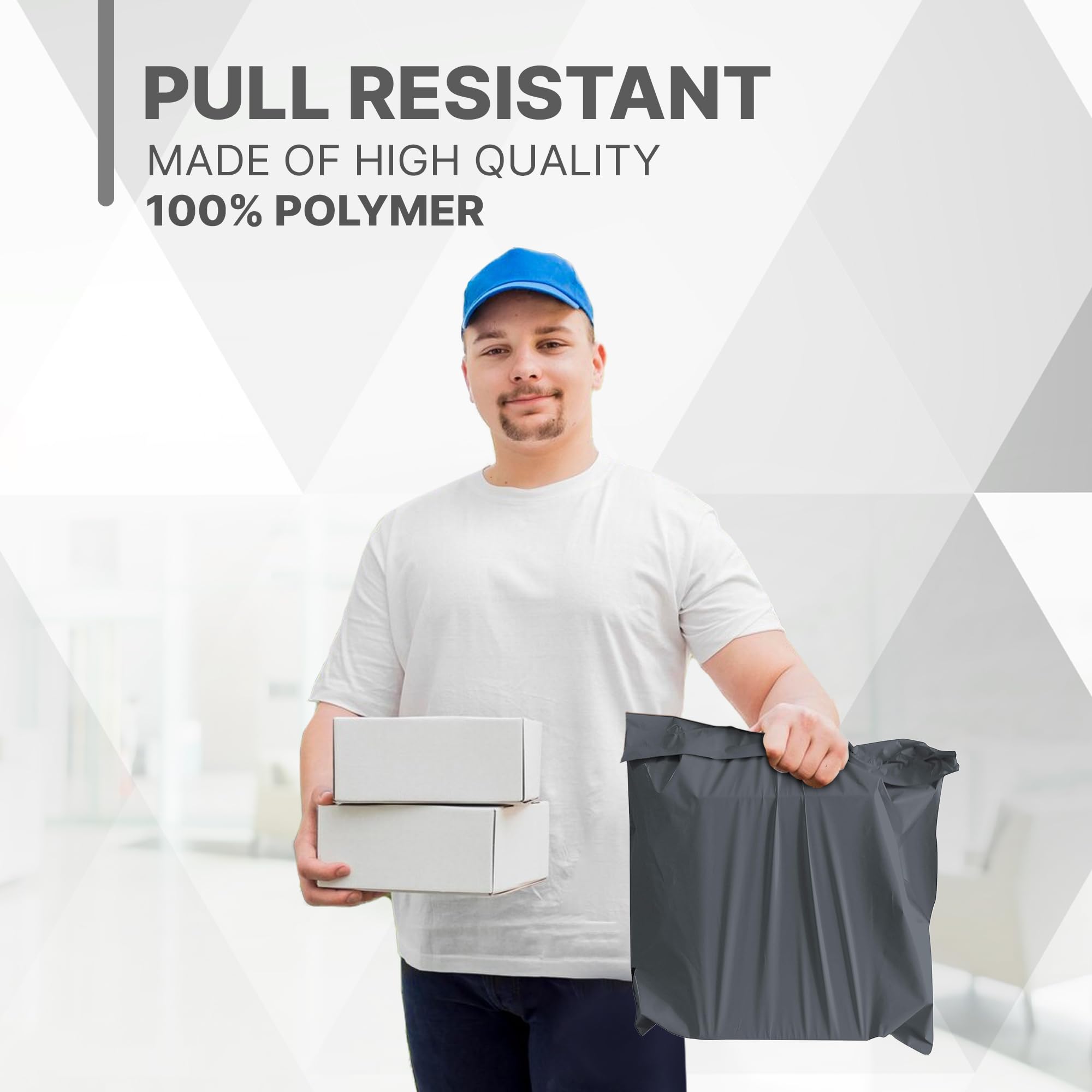 delka Mailing Bags - Tear-Resistant Poly Mailers | 10x14 Size (Pack of 50) | Weatherproof 6