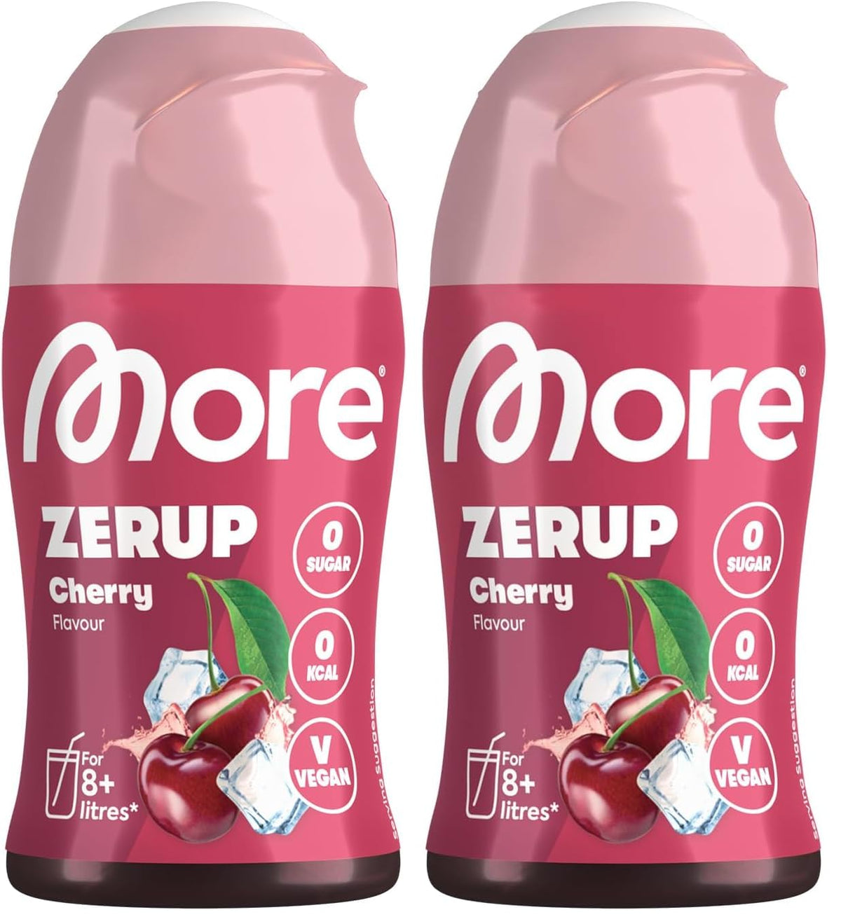 MORE NUTRITION MORE Zerup Zero Calorie Syrup, Cherry, 65 ml, Pack of 2