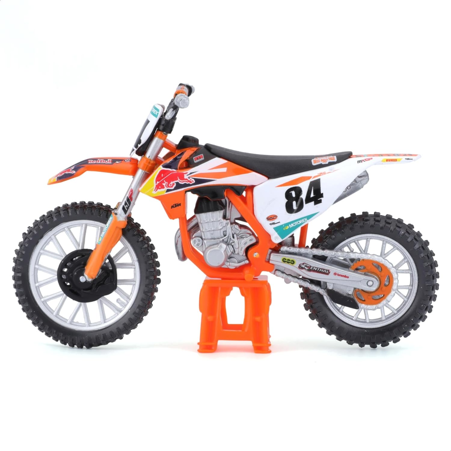 Bburago KTM 450 SX-F Factory Edition 2018 Diecast Motorbike 1:18 Scale Metal Orange 5
