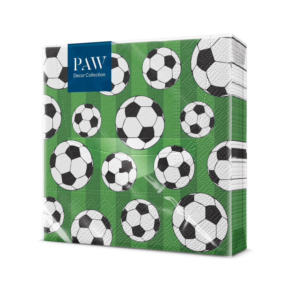 PAW Decor Collection Napkins 3-Ply Soccer Ball Print - 33 x 33 cm | 20 Pieces 1