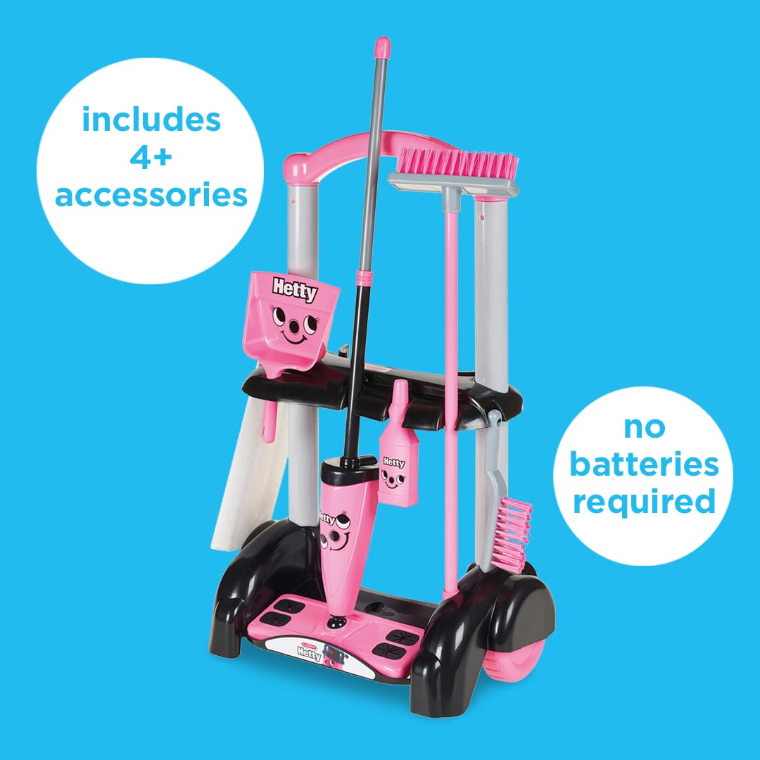 Casdon Hetty Cleaning Trolley - Hetty-Inspired Pretend Play Cleaning Set for Kids 3+ 8