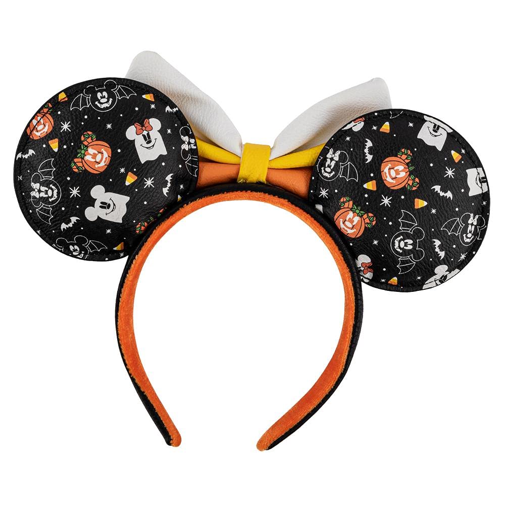 Loungefly Disney Spooky Mice Candy Corn Headband - Vegan Leather | One Size | Orange/White/Yellow
