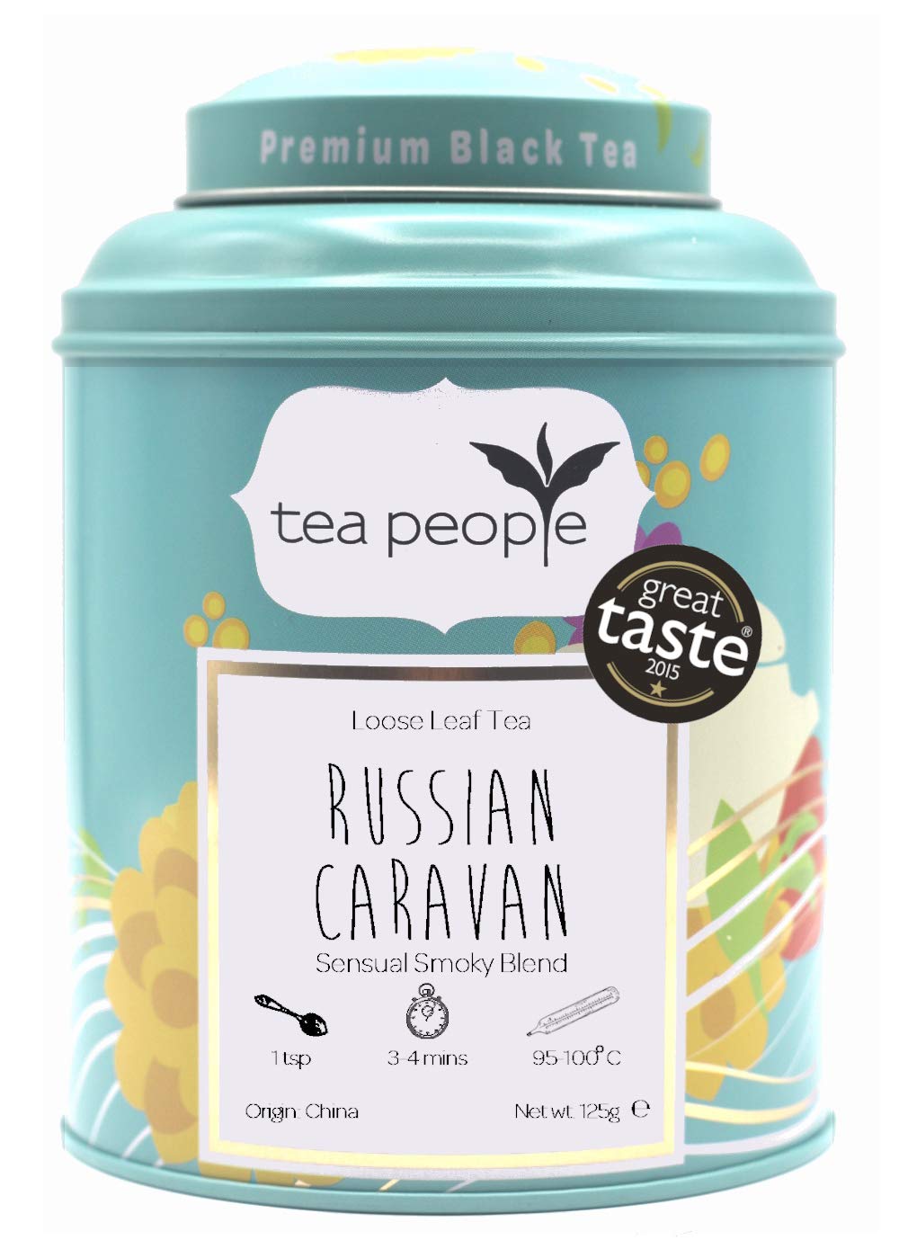 Tea People Russian Caravan Loose Tea - Blend of Keemun, Lapsang Souchong & Oolong | 125g Caddy 1