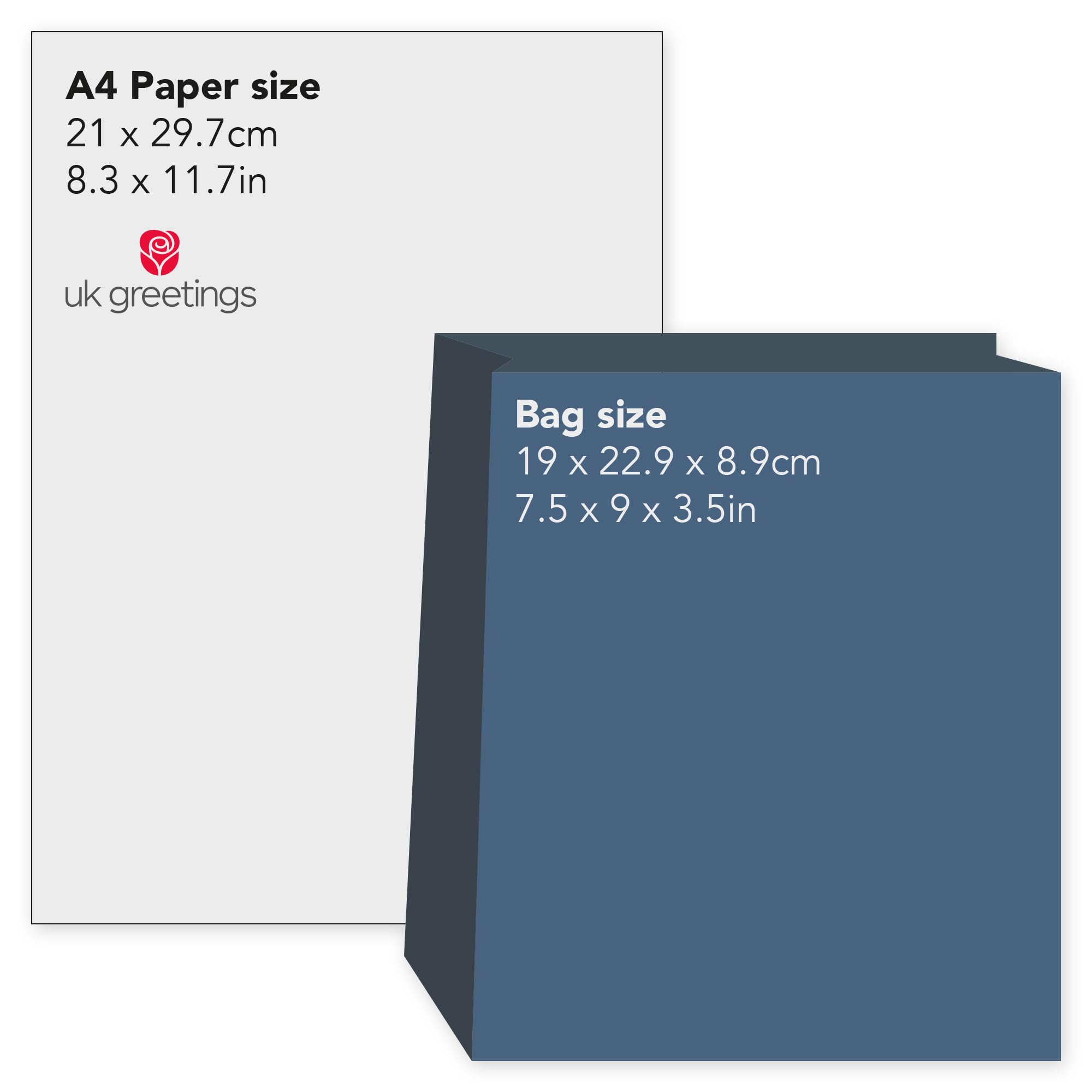 UK Greetings Medium Gift Bag - Heart Design for Weddings & Birthdays | FSC Certified Cardboard 5
