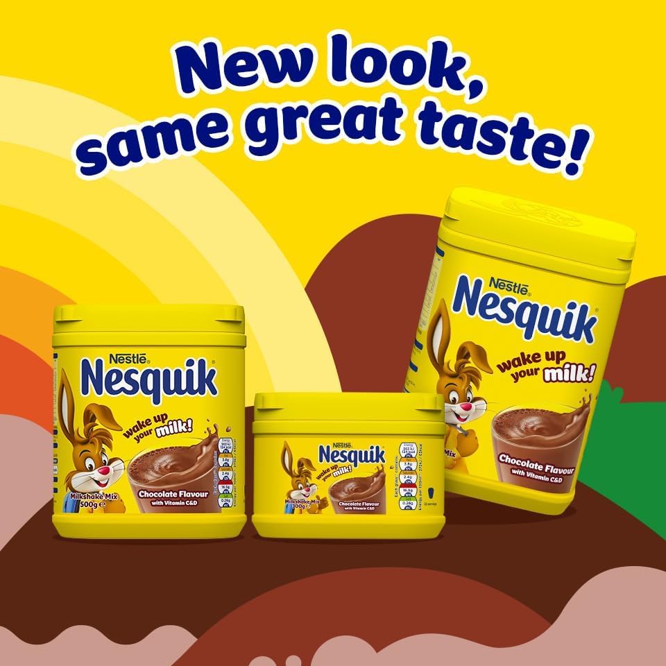 Nesquik Chocolate Flavoured Milkshake Powder - Fortified with Vitamin C & D | 300g Tub 6