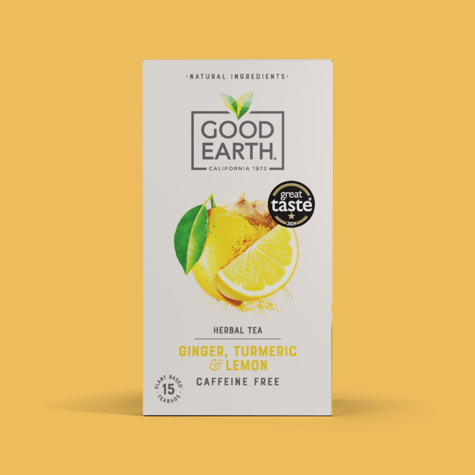 Good Earth Tea Co. Ginger, Turmeric and Lemon Herbal Tea - 15 Bags | Caffeine Free 5