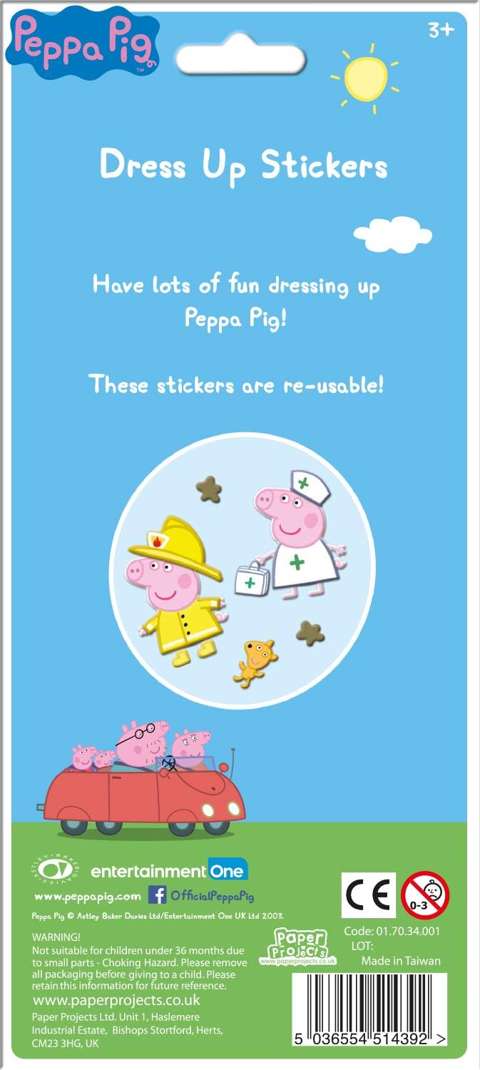 Paper Projects Peppa Pig Chunky Foam Dress Up Stickers - Reusable Craft Activity 2