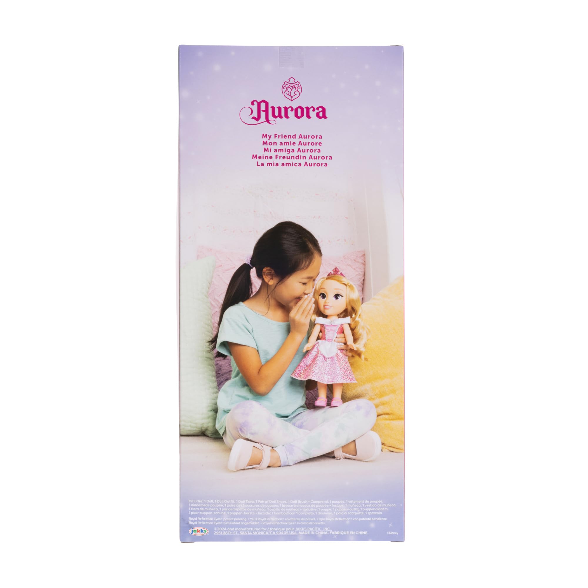Disney Princess Aurora Fashion Doll - 14" Shimmery Holofoil Dress with Brush & Tiara, Ages 3+ 2