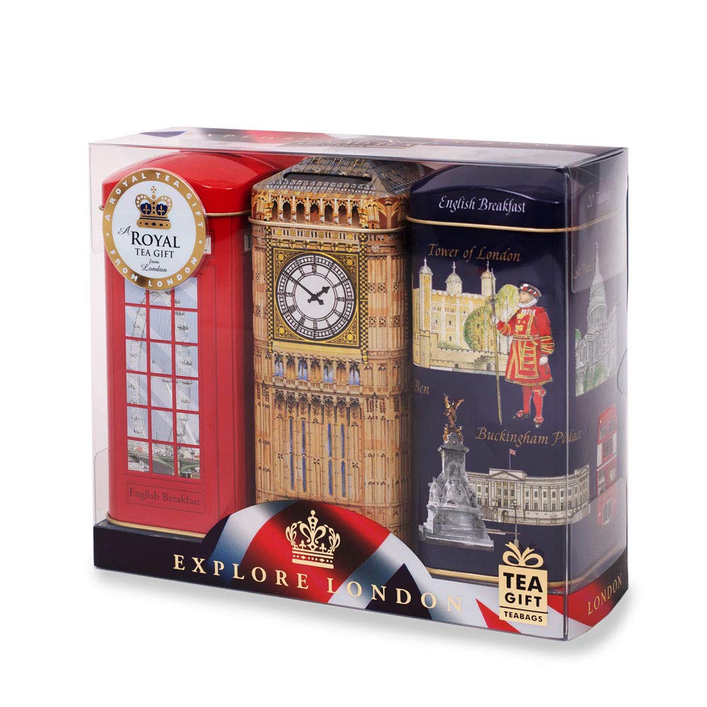 Ahmad Tea London Collection English Breakfast Tea Caddy Gift Set - 3 x 20 Teabags 2