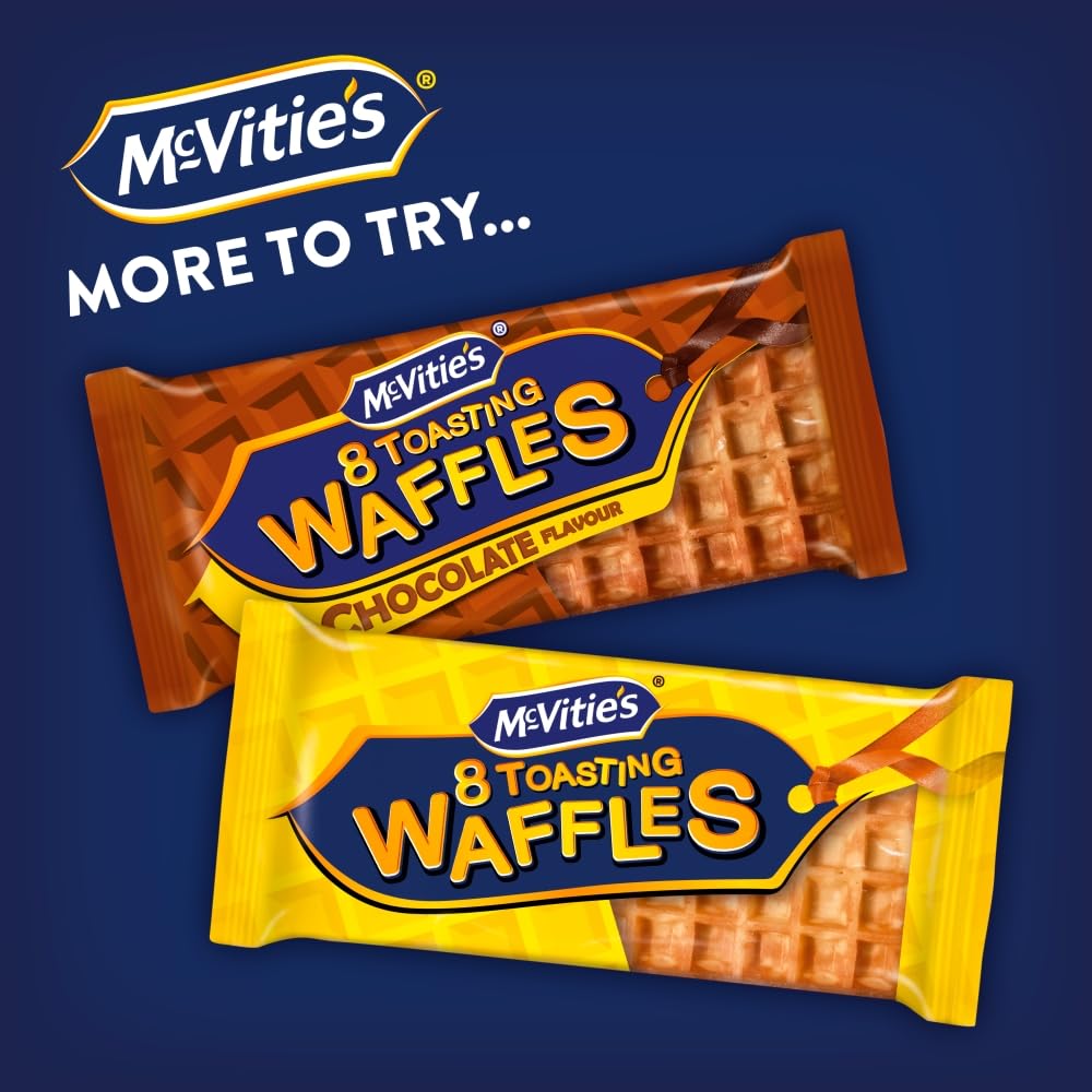 McVitie's Toasting Waffles, 8 x 28 g Waffles per Pack (Pack of 1)