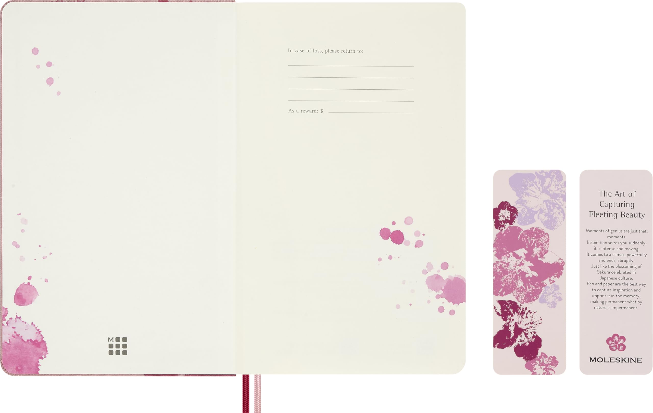 Moleskine 18-Month Weekly Planner 2026-2027 Sakura Collection - Hard Cover, Large Size 13x21cm