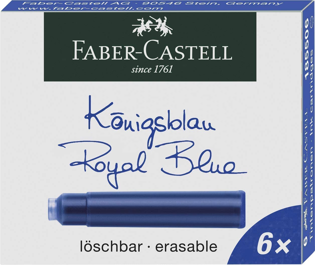 Faber-Castell Metal Fountain Pen - Fine 0.3mm Nib | Refillable | Blue Ink | Ergonomic Grip 3