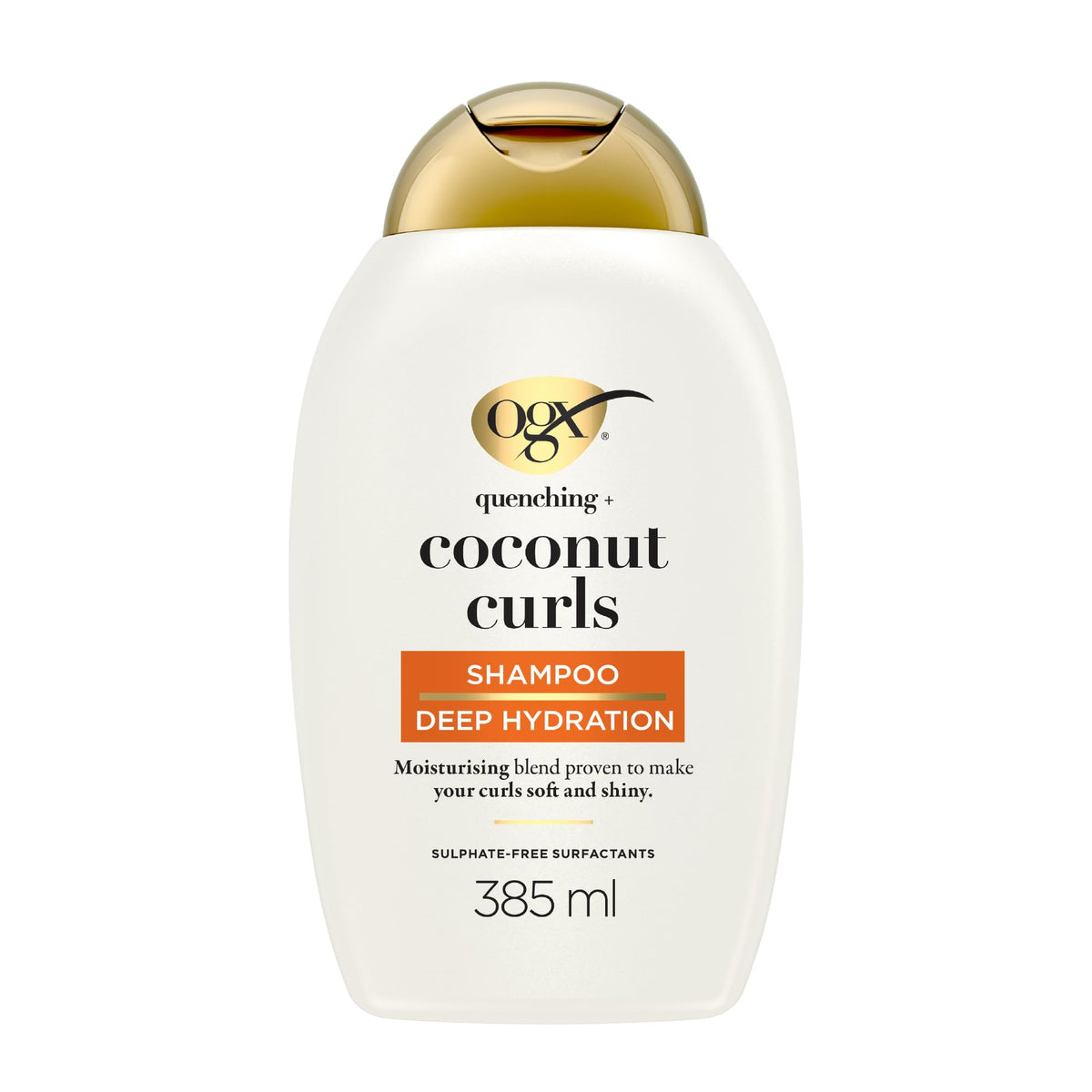 OGX Coconut Curls Shampoo - Curl Enhancing, Hydrating, Sulfate-Free Surfactants, 385 ml