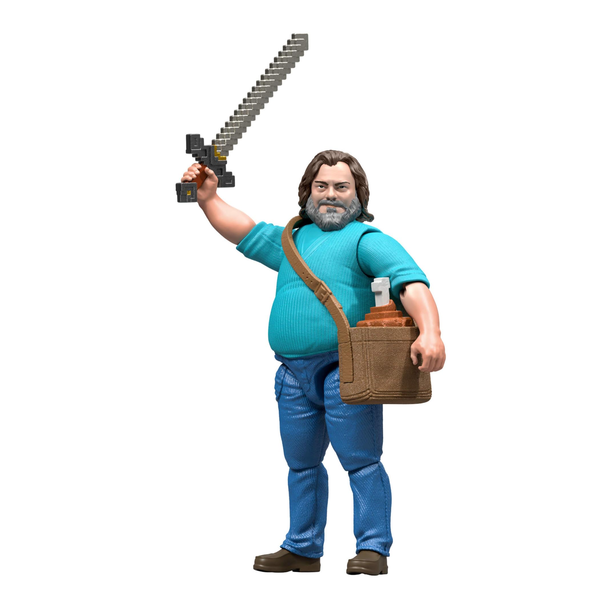 Minecraft Action Figure & Accessories Set - 4-inch Posable Steve Figure with Movie-Inspired Gear 2