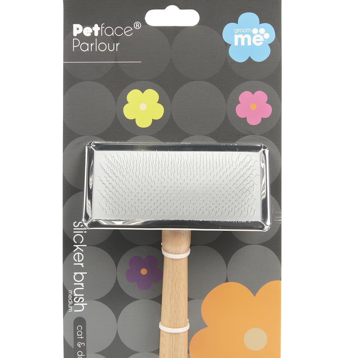 Petface Slicker Brush for Dogs/Cats - Medium Size, Detangling, Brown Bristles 5