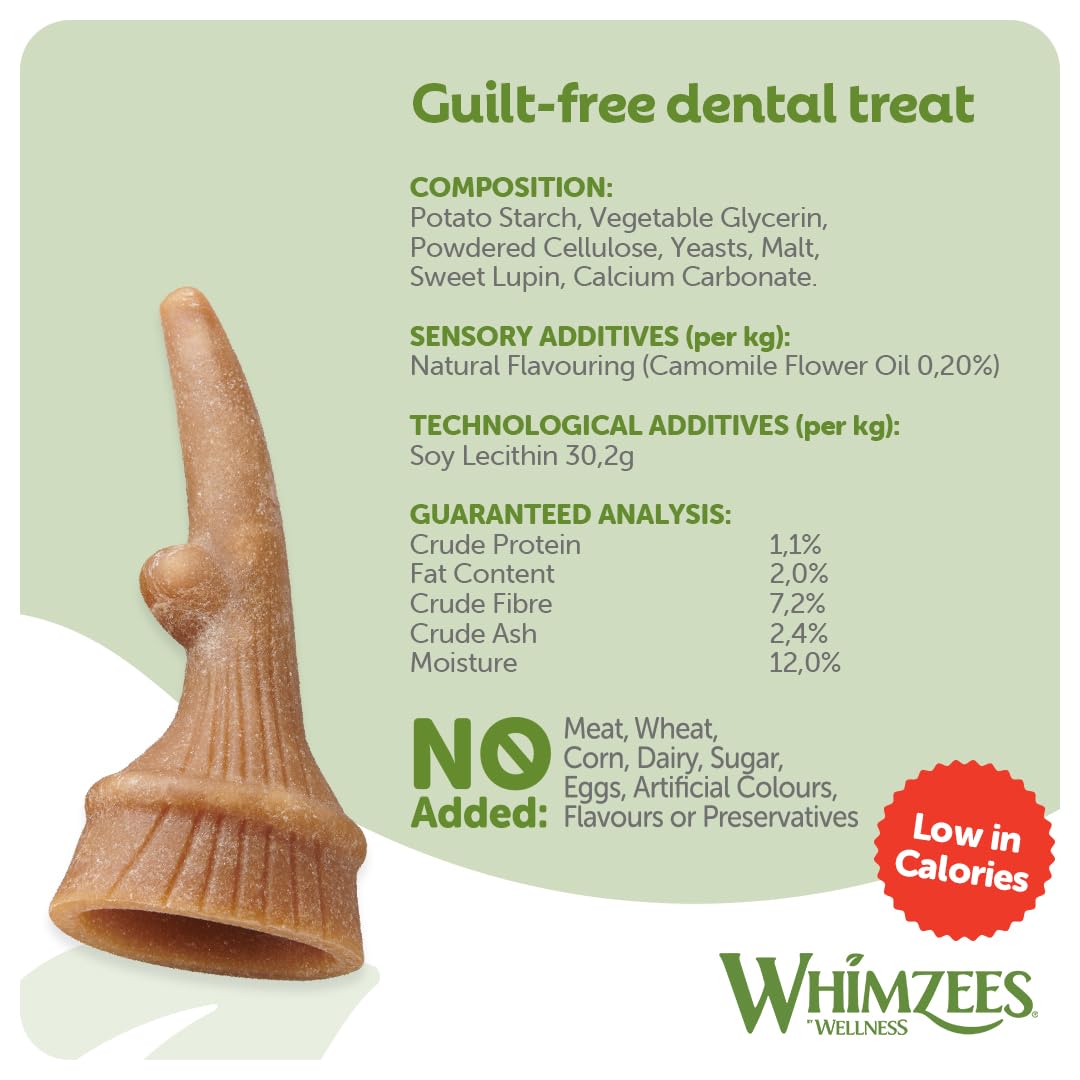 WHIMZEES Variety Box Dog Dental Sticks - Size M, 40 Count | Grain Free | Chamomile Flavor 6