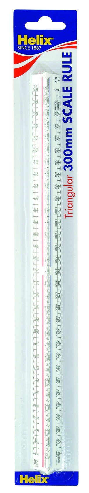 Helix 300mm Metric Triangular Scale Ruler - Plastic, 12 Scales | K93070