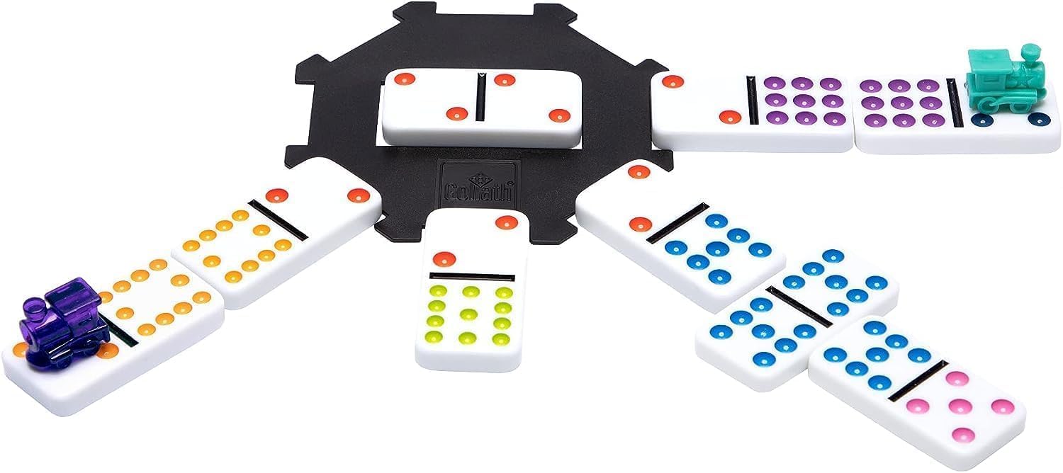 Goliath Mexican Train Dominoes Game | 91-Piece Domino Set for Family Game Night 2