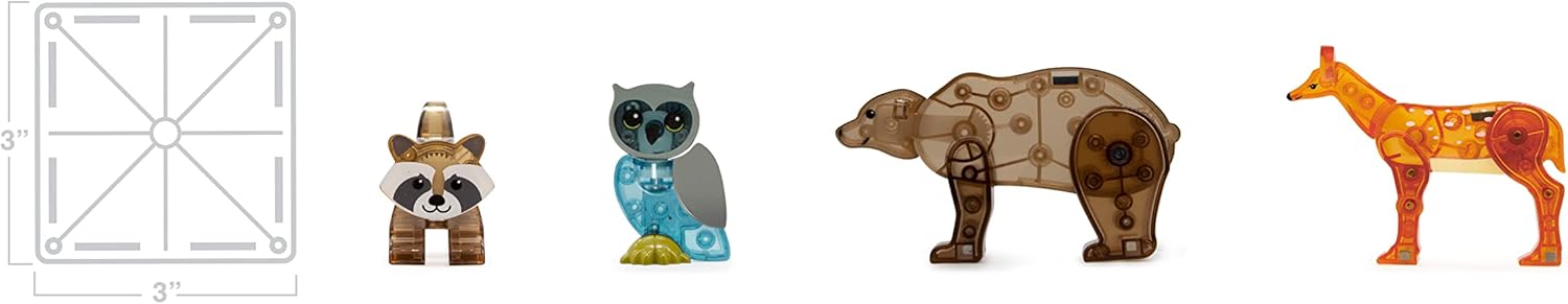 Magna-Tiles Forest Animals 25-Piece Set - Magnetic Building Toys for Kids 3+ 2
