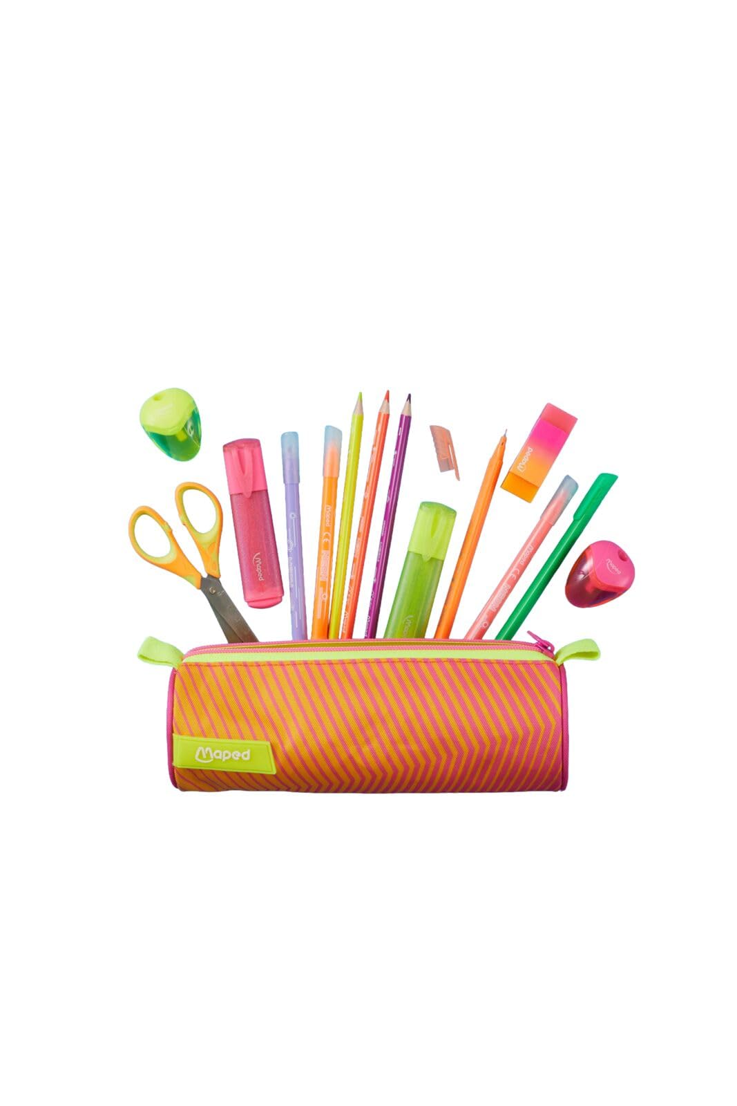 Maped NEON Colouring Felt Pens - Box of 10 with Pointed 2.8mm Tip | Bright Neon Colors 2