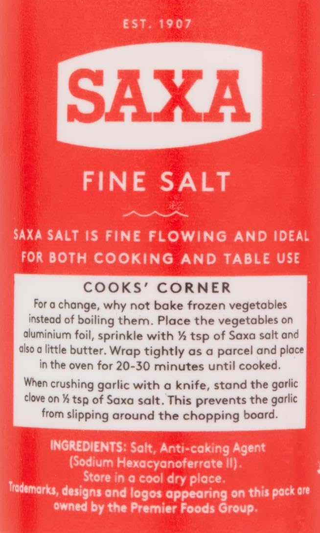Saxa Fine Table Salt - Versatile Seasoning for Table & Cooking | 750g Drum 2