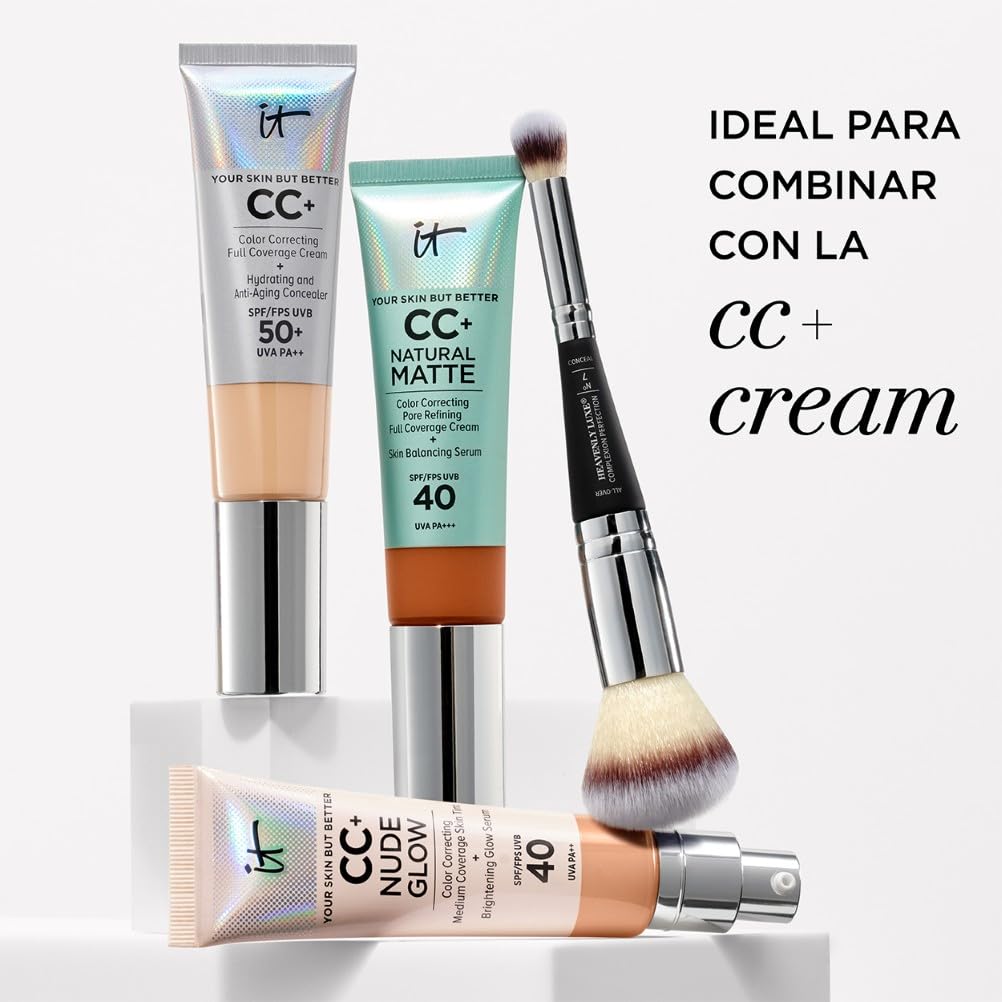 IT Cosmetics Heavenly Luxe Complexion Perfection Brush #7 - Dual-Ended Foundation & Concealer Application 8