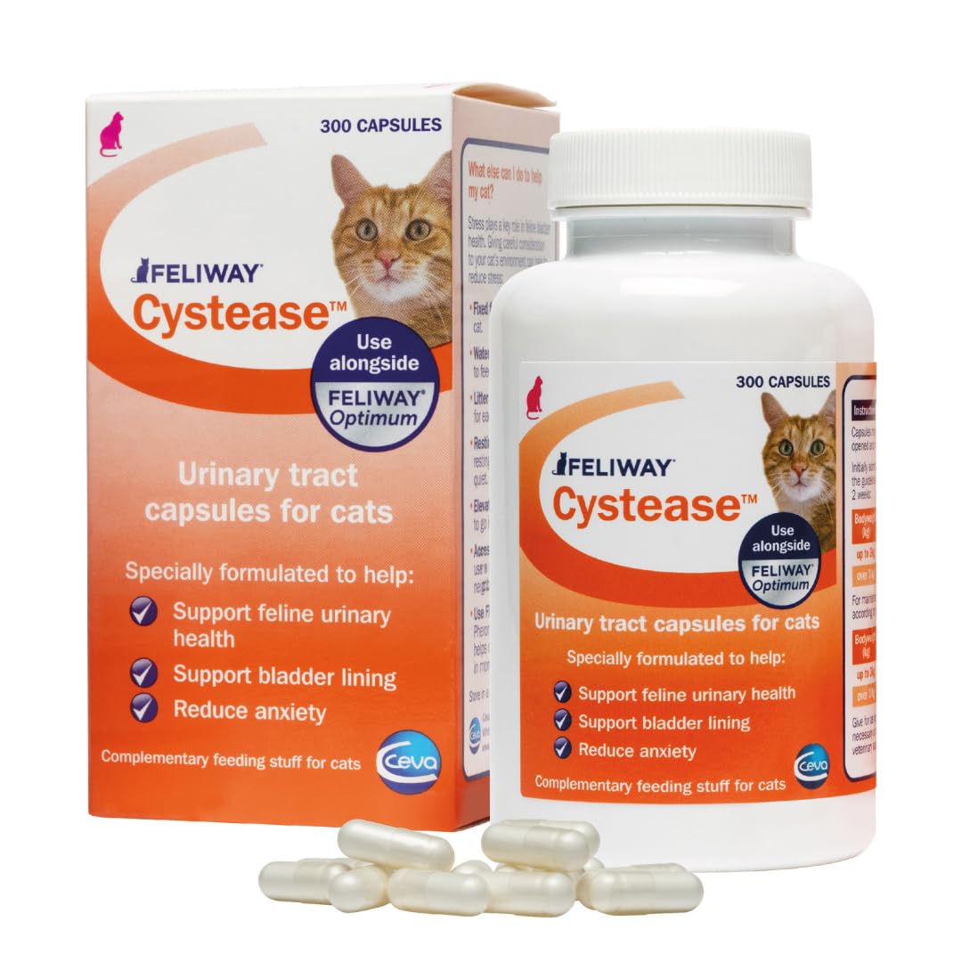 Feliway Cystease - For Stress-Related Bladder Problems in Cats | 300 Capsules