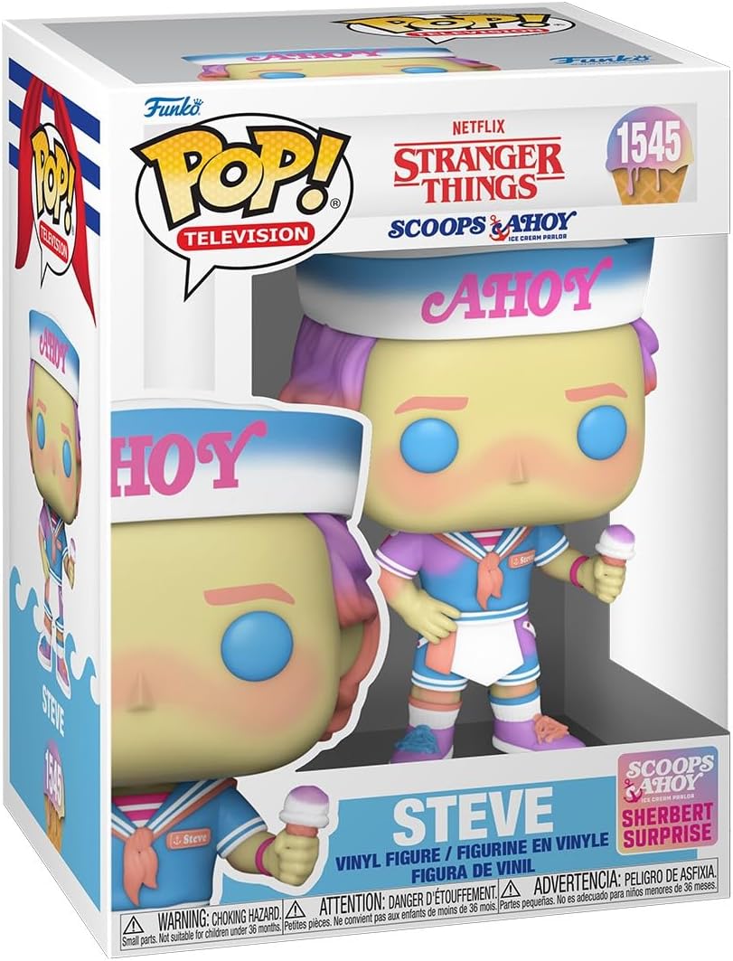 Funko Pop! TV: Stranger Things - Steve Harrington Vinyl Figure (Scoops Ahoy) 1