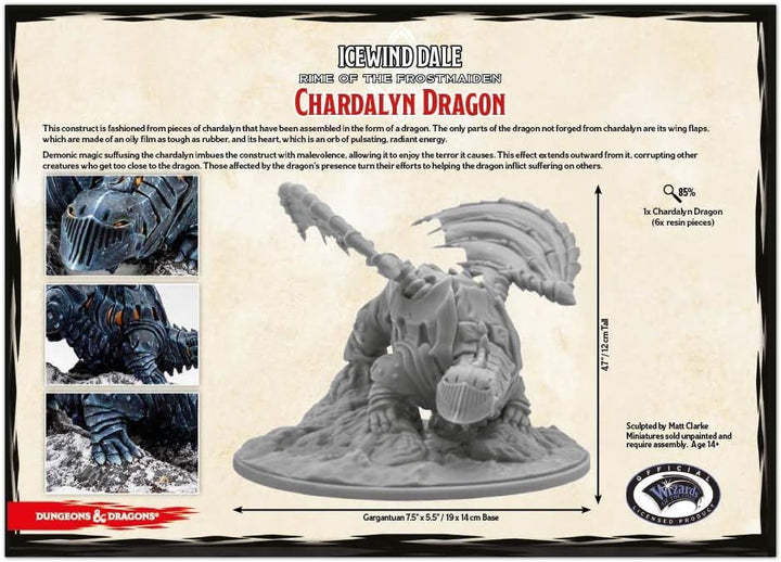 Gale Force Nine D&D Icewind Dale: Rime of the Frostmaiden Chardalyn Black Dragon Miniature (GF971126)