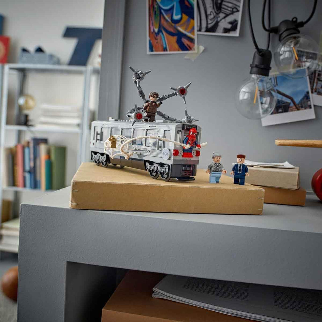 LEGO Marvel Spider-Man vs. Doc Ock Subway Train Scene - Building Playset for Ages 9+