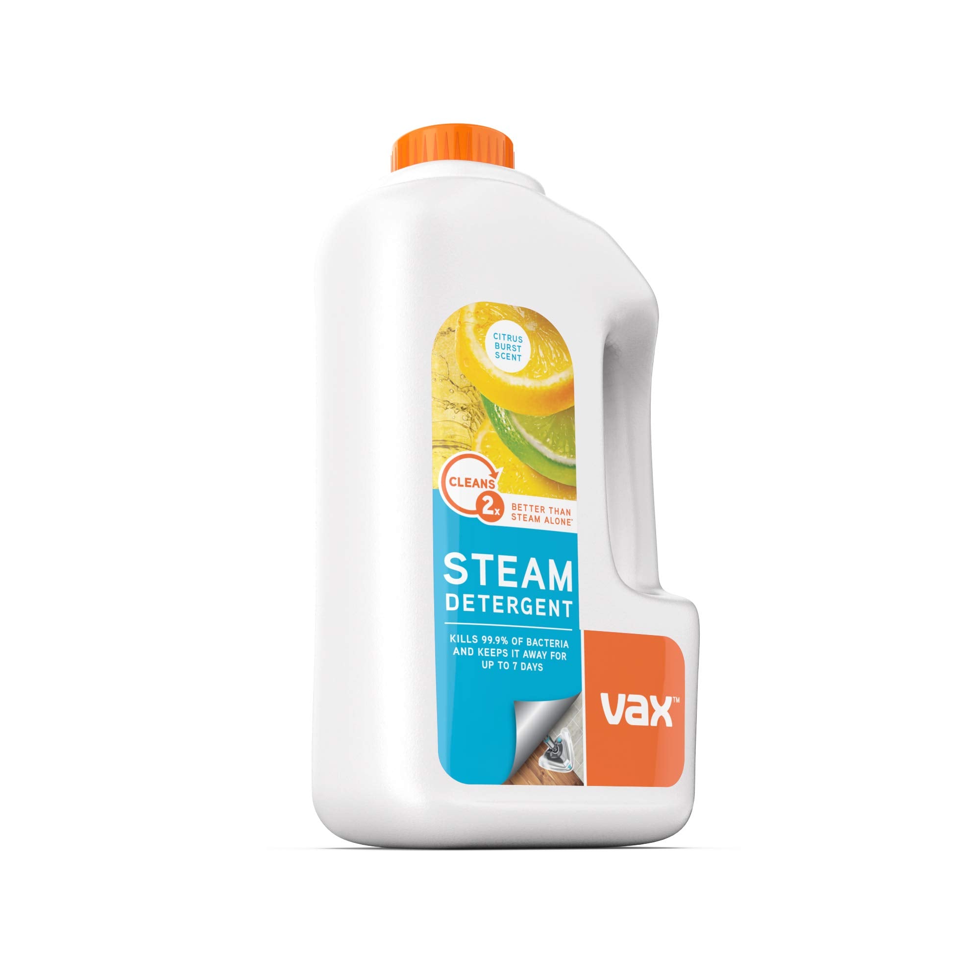 Vax Steam Detergent Citrus Burst - Kills 99.9% Bacteria | Streak Free | 1L Liquid