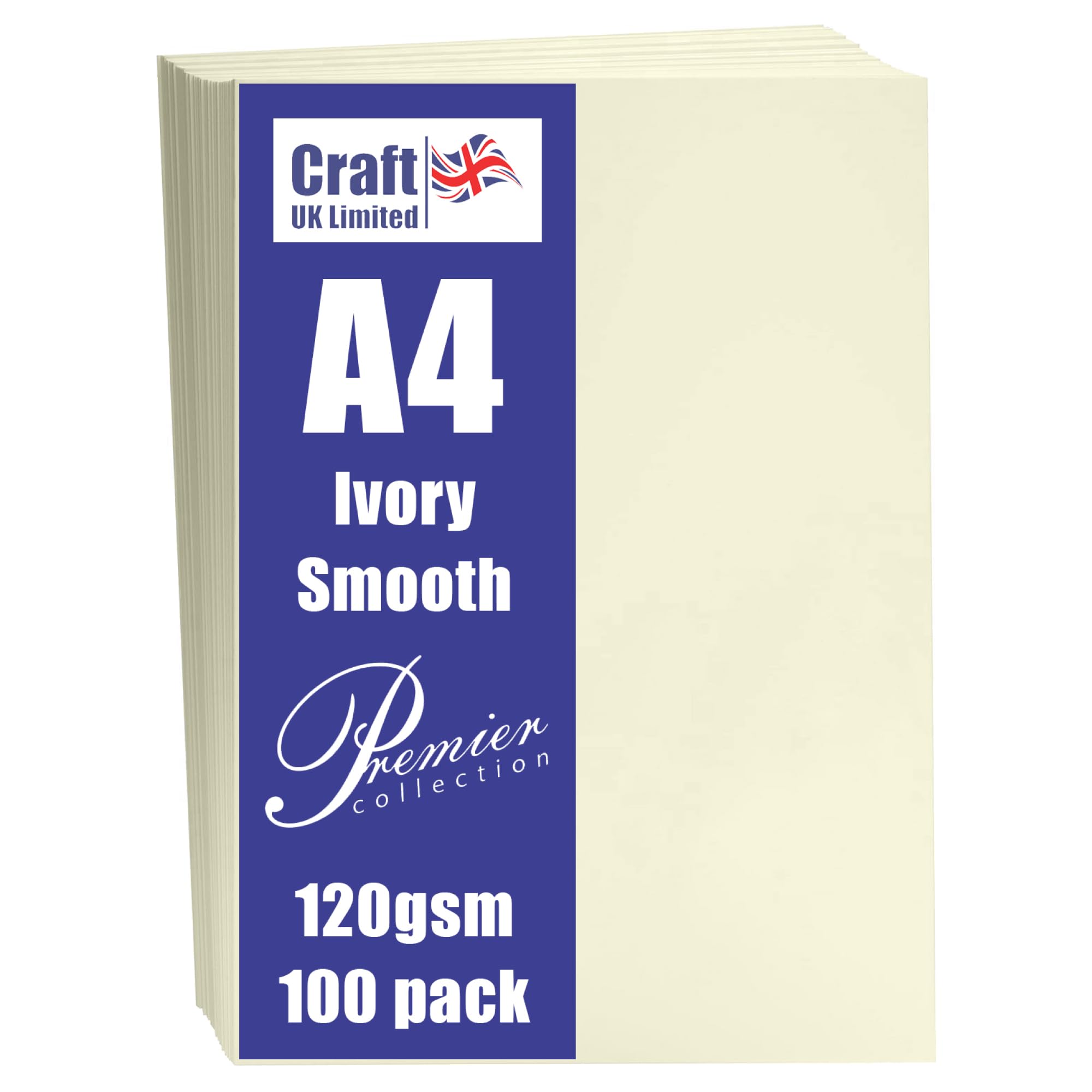 Craft UK W126 Ivory Paper 120 GSM - 100 Sheets 1