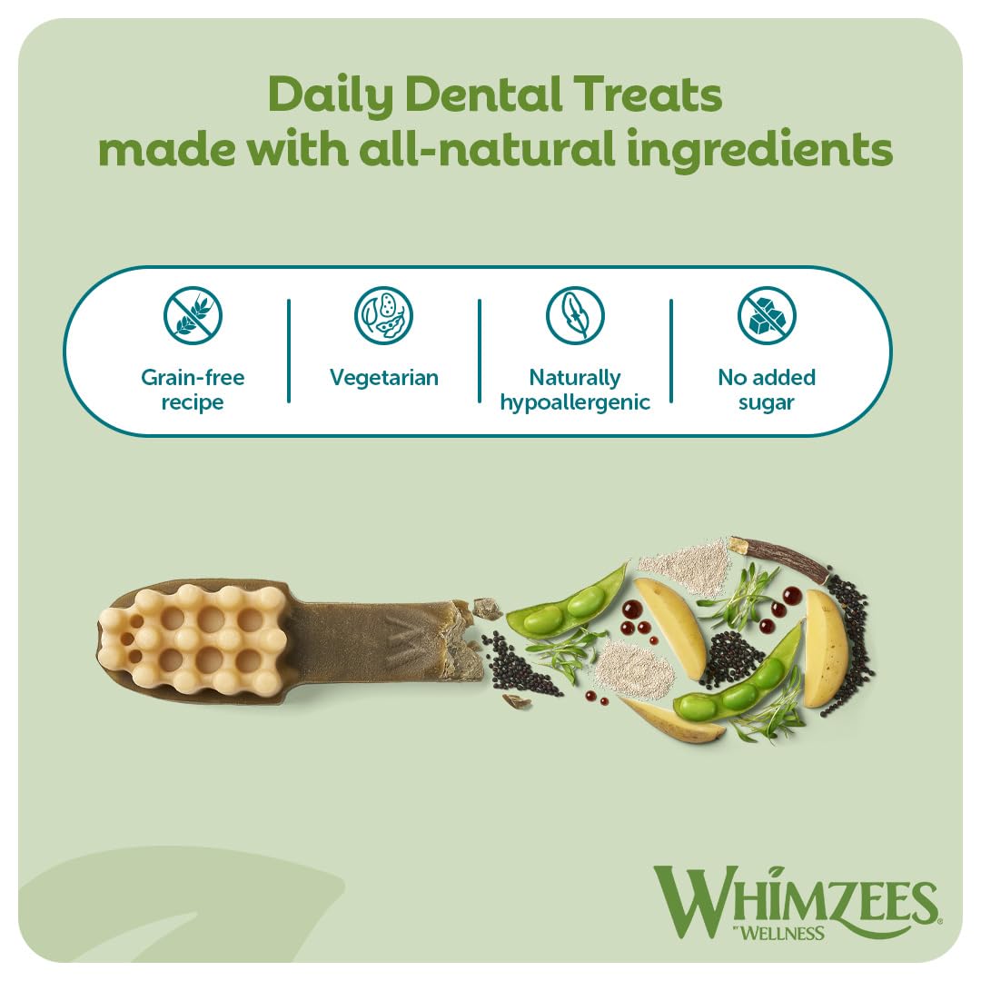 WHIMZEES Natural Grain-Free Dog Dental Sticks for Medium Breeds | Hypoallergenic Vegetarian Chews | 900g Carton 3