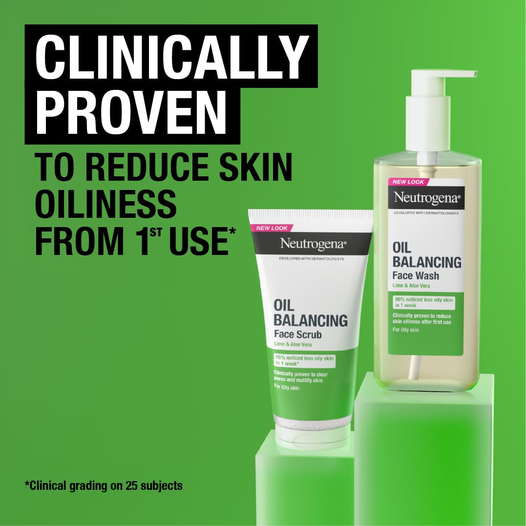 Neutrogena Oil Balancing Daily Exfoliator - Mattifies Skin, Clears Pores | 150ml