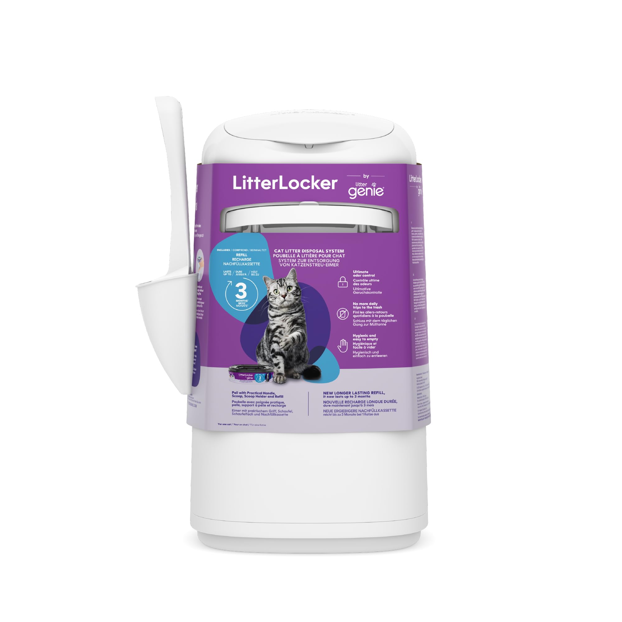 Litter Genie LitterLocker Fashion Cat Litter Disposal Bucket | 2.5 Gallon Capacity | Unscented 1