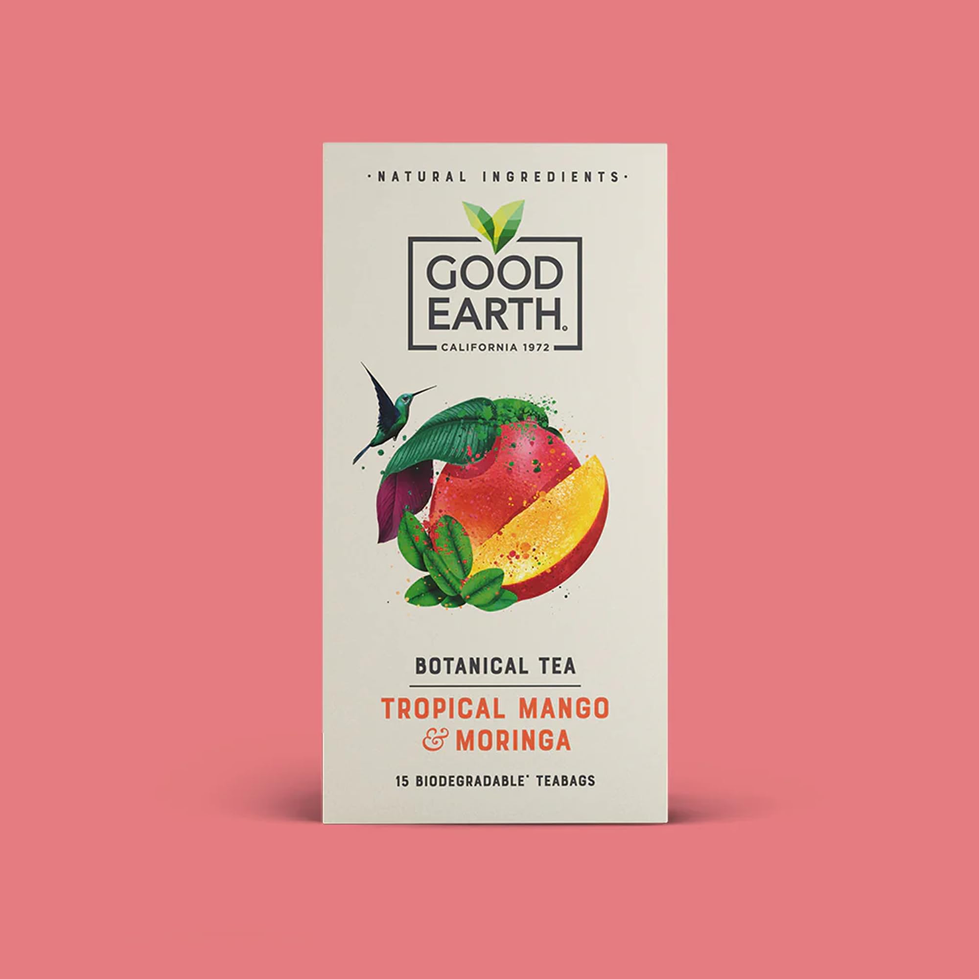 Good Earth Tea Co. Tropical Mango & Moringa Tea Bags - Refreshingly Natural 2