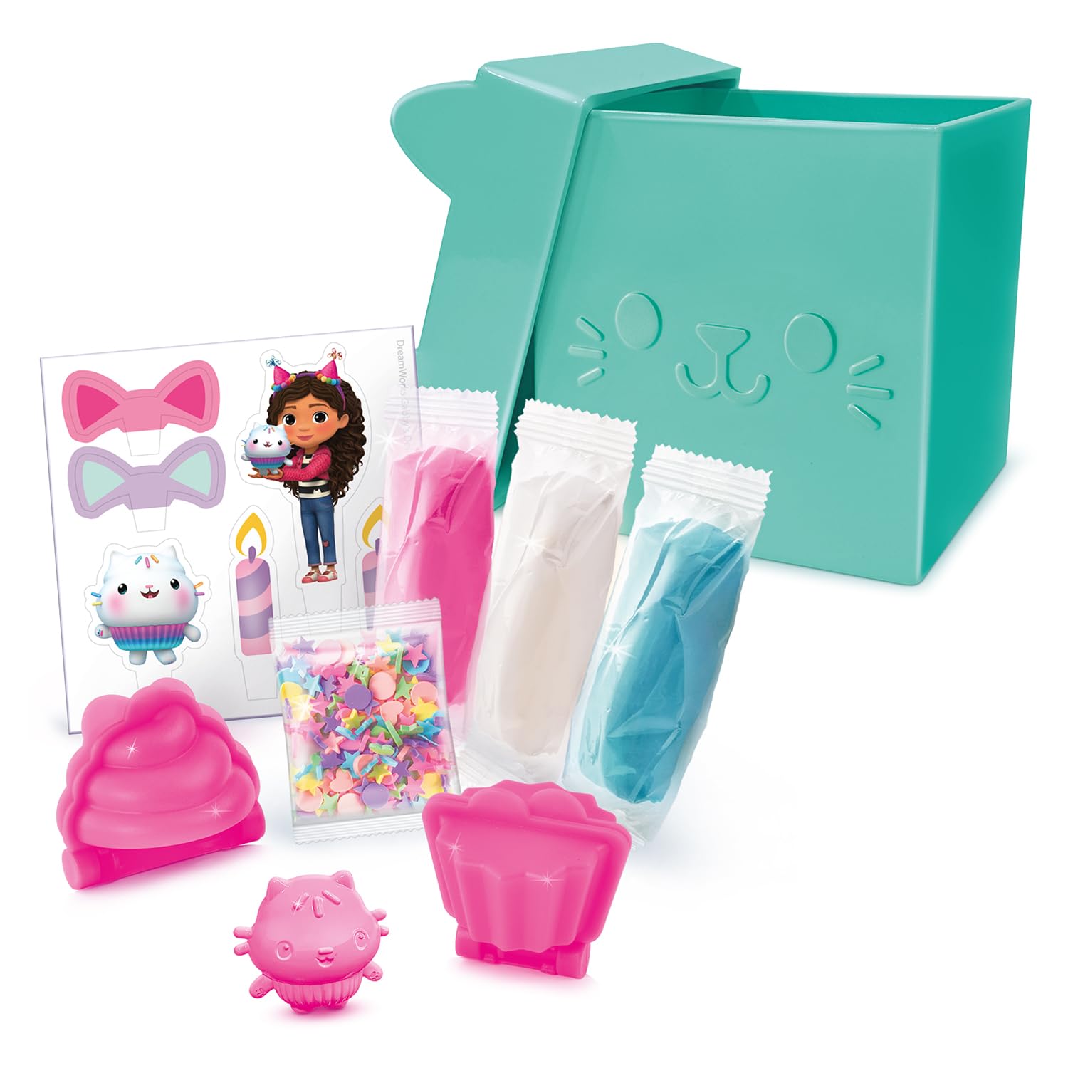 Gabby's Dollhouse Mystery Cat Box Clay Sensory Kit - Cakey Cat Charm, Ages 3+ 2