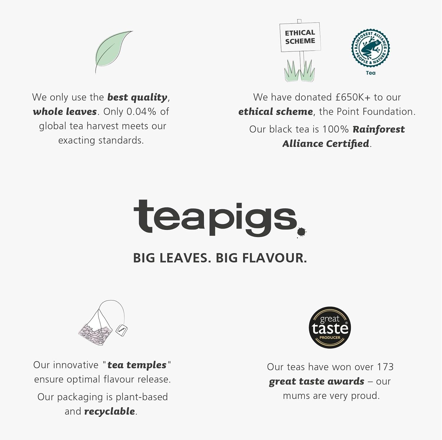 teapigs Decaf English Breakfast - 15 Temple Tea Bags 10