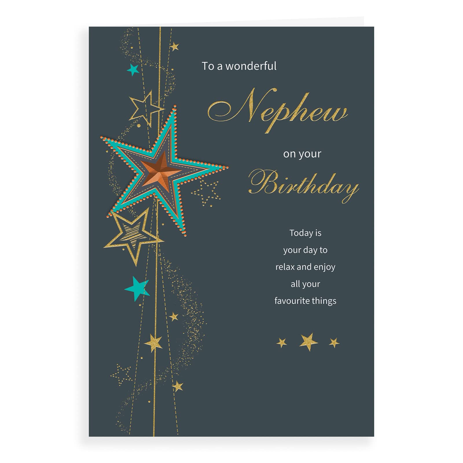 Regal Publishing Classic Birthday Card for Nephew | 9 x 6 Inches | Dark Slate Gray