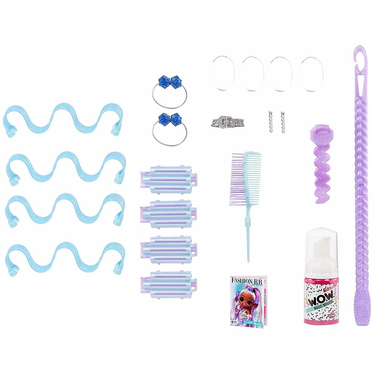 LOL Surprise OMG Fashion Show Hair Edition - Lady Braids 10" Doll with Transforming Hair & Accessories 18