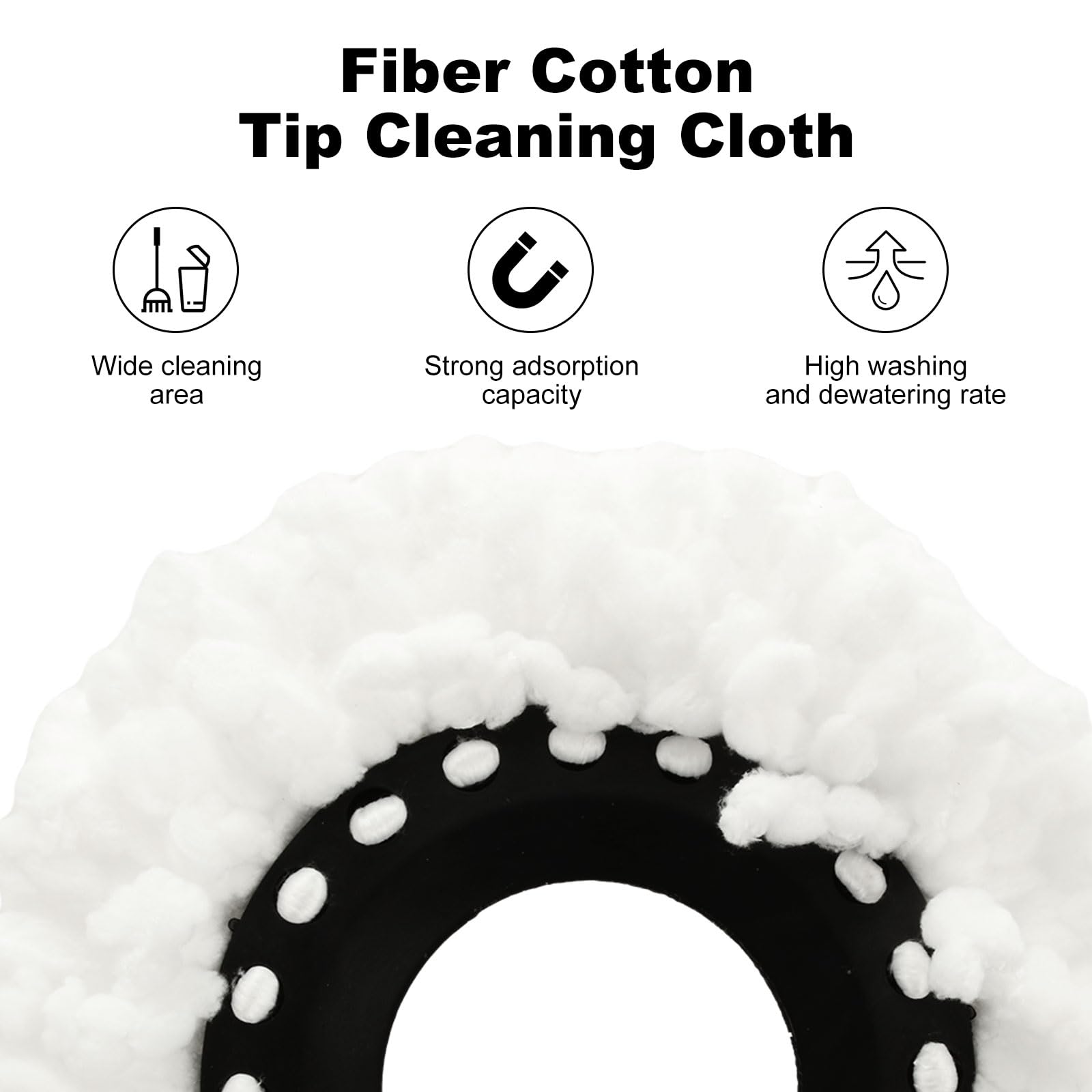 ASelected Microfibre Mop Head Replacement - 5 Pack | 360° Rotating | Absorbent 4