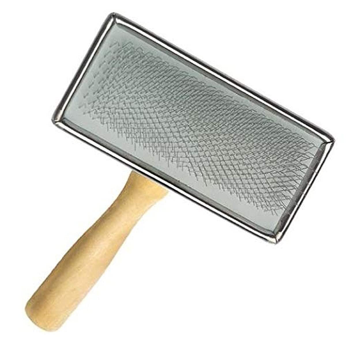 Petface Slicker Brush for Dogs/Cats - Medium Size, Detangling, Brown Bristles