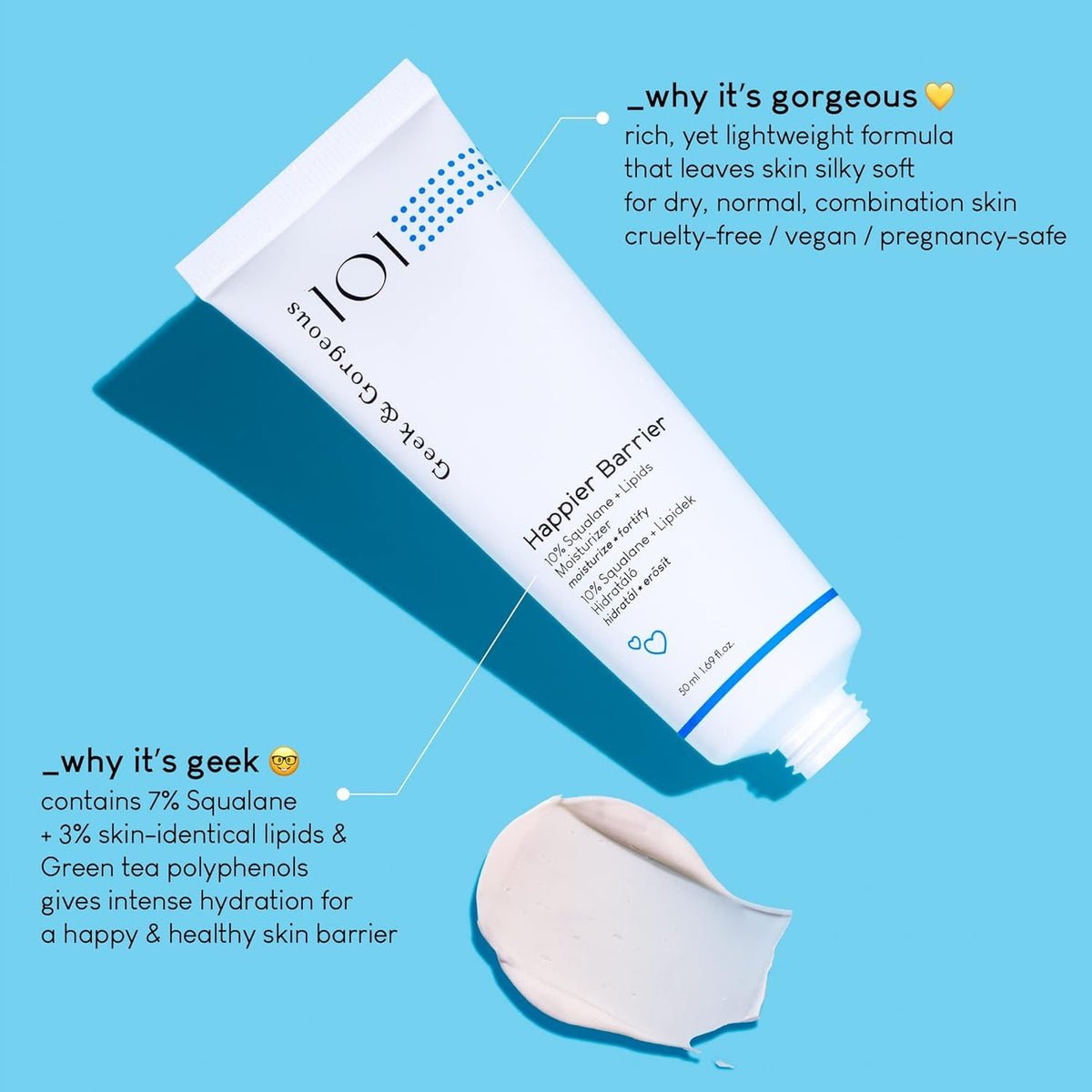 Geek & Gorgeous Happier Barrier Lightweight Moisturizer - Hydrating, 50 ml 7