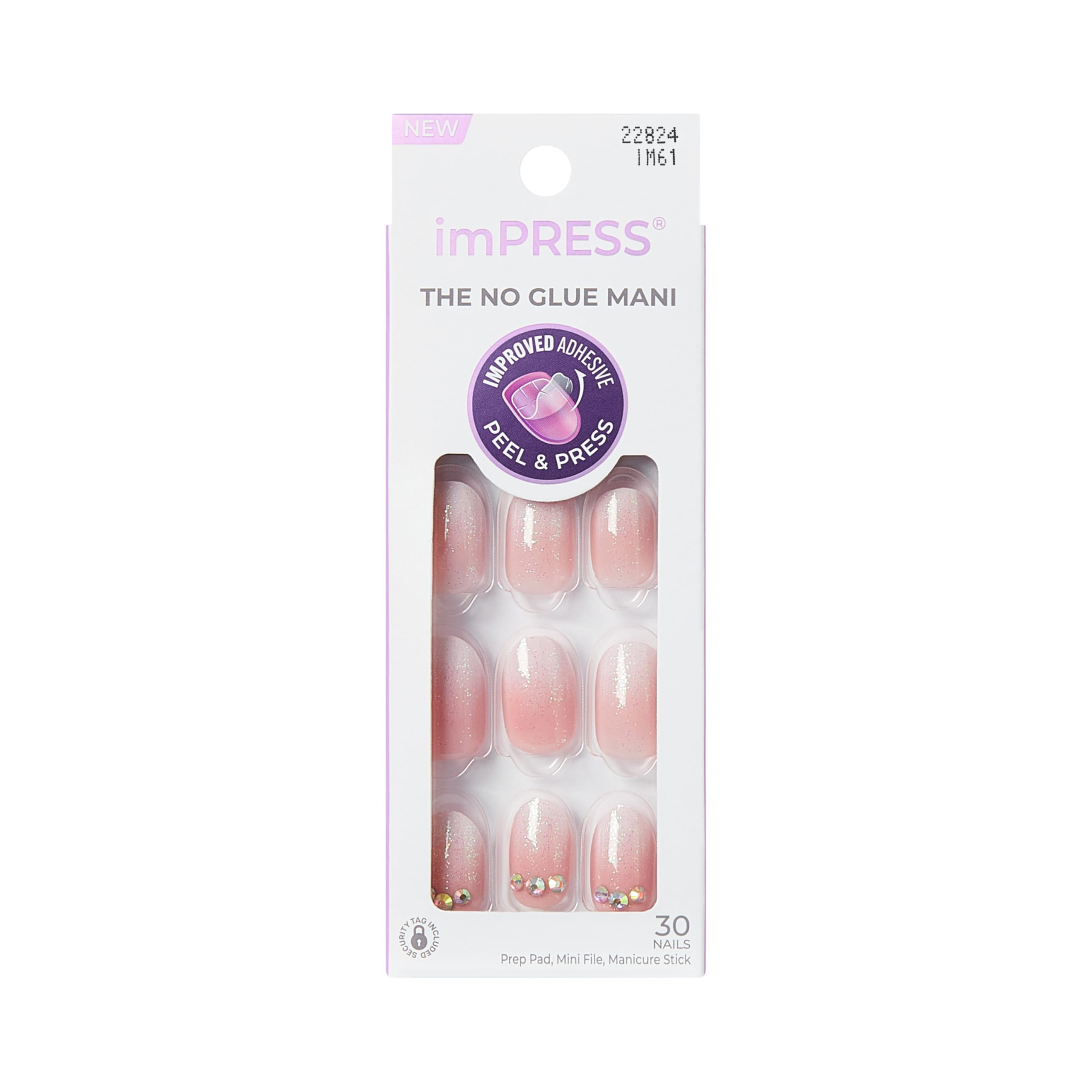 imPRESS Press-On Nails - Even Better Pink Oval Short | No Glue Mani | 30 Count