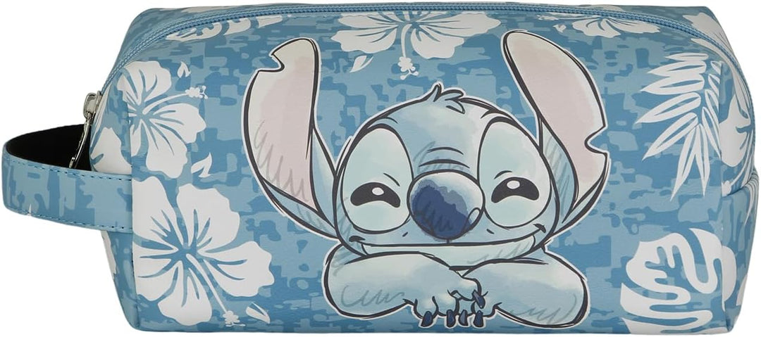 Lilo and Stitch Aloha-Brick Plus Travel Toiletry Bag, Blue, 25 x 12 cm