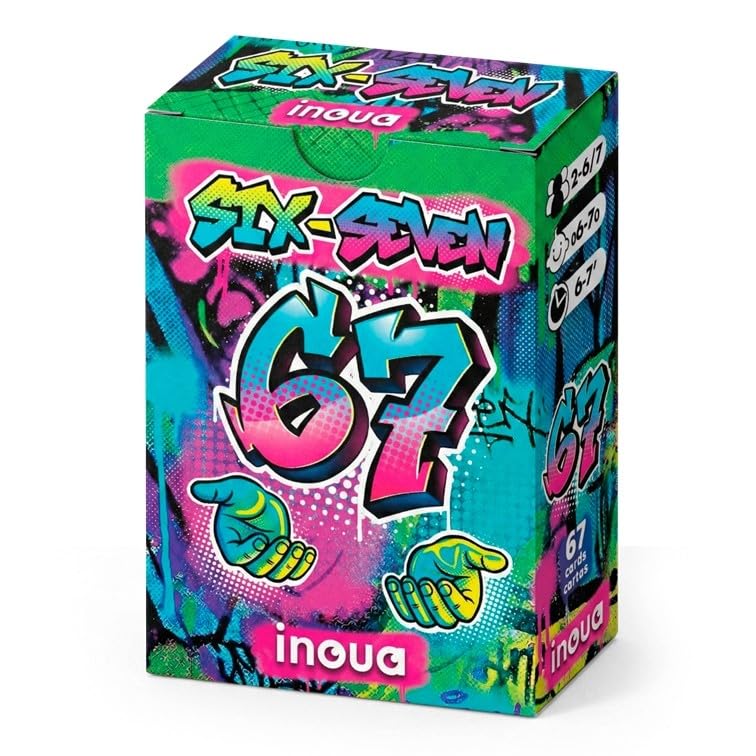 inoua Six-Seven Card Game - Fast Reflex, 2-7 Players, Ages 6-70, 6-7 Min Rounds