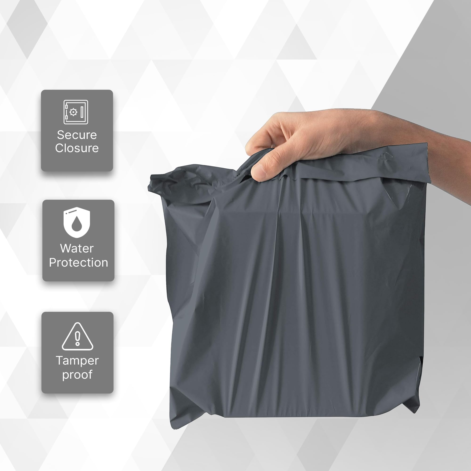 delka Mailing Bags - Tear-Resistant Poly Mailers | 10x14 Size (Pack of 50) | Weatherproof 4