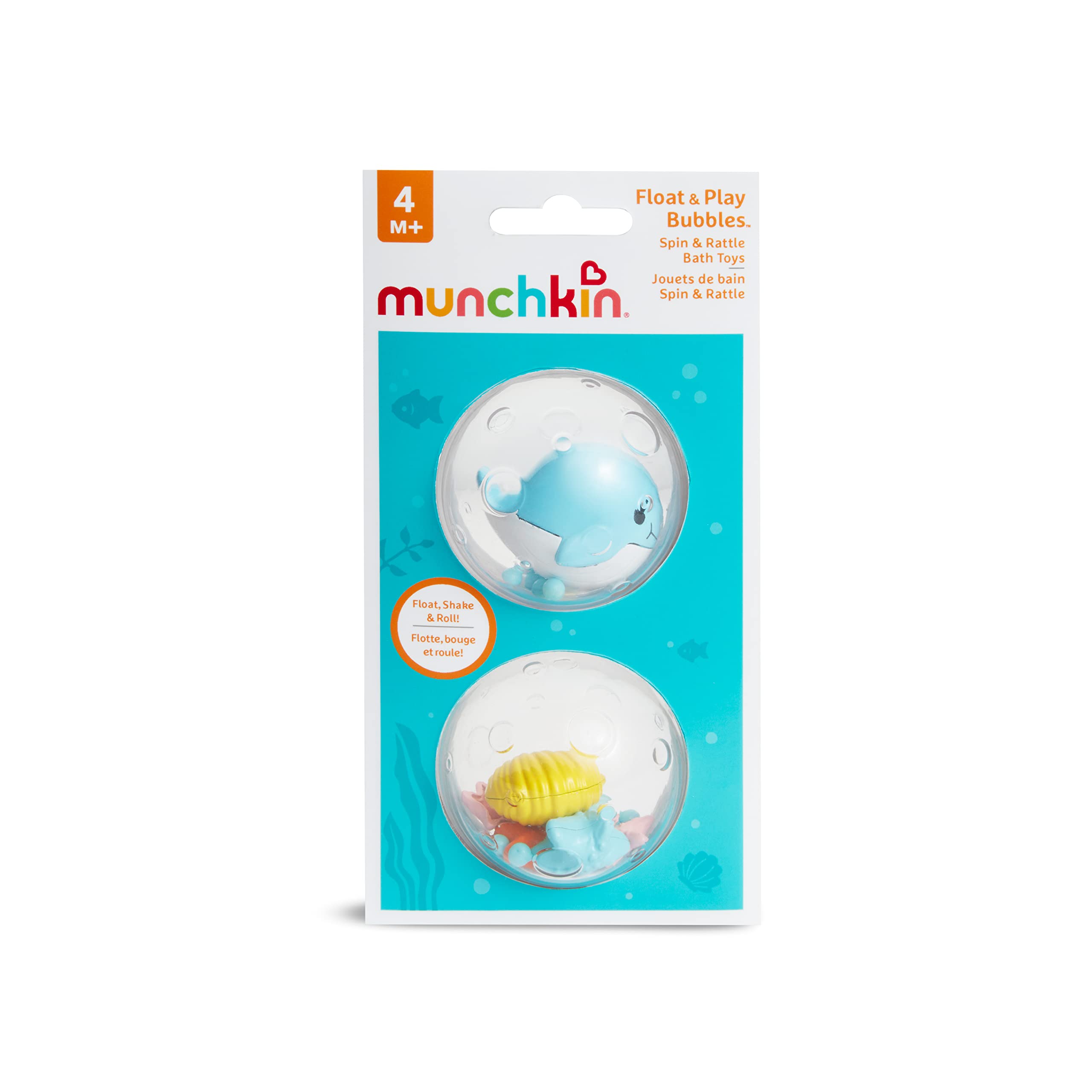 Munchkin Float and Play Bubbles Bath Toy - Floats, Spins, Rattles for Babies 3M+ 2